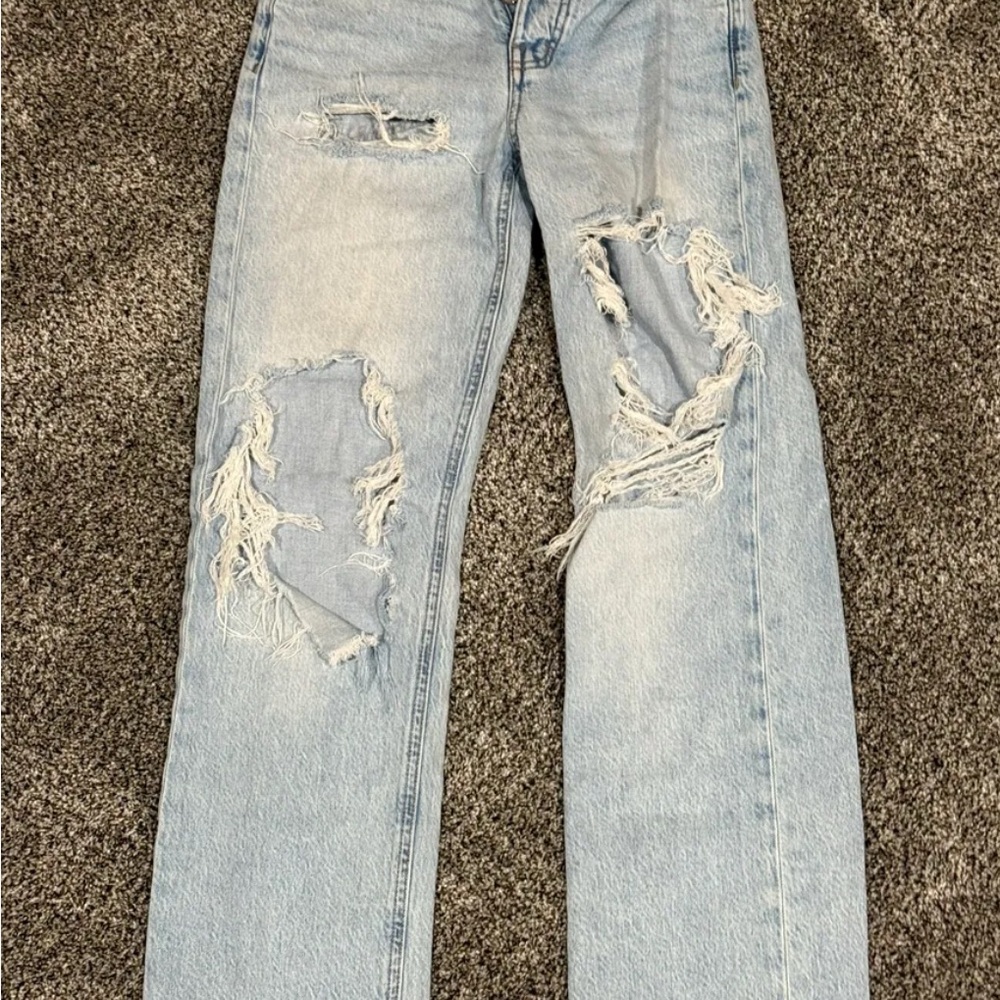 Aeropostale Light Blue Distressed Boyfriend Jeans